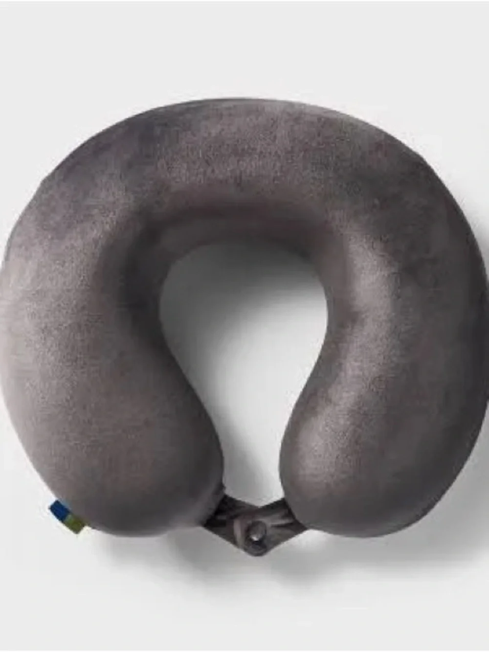 Plush Charcoal Memory Foam Travel Neck Pillow
